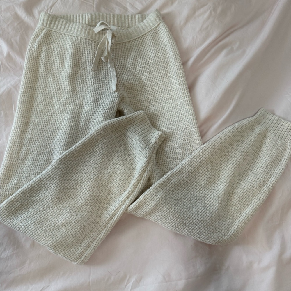 Cream Knit Bottoms